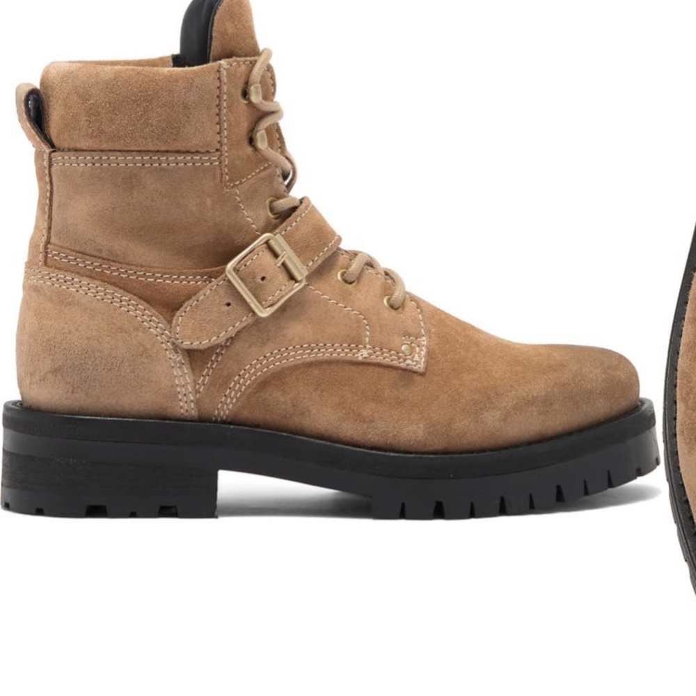 All Saints Paulina Suede Buckle Boot New - Picture 6 of 12
